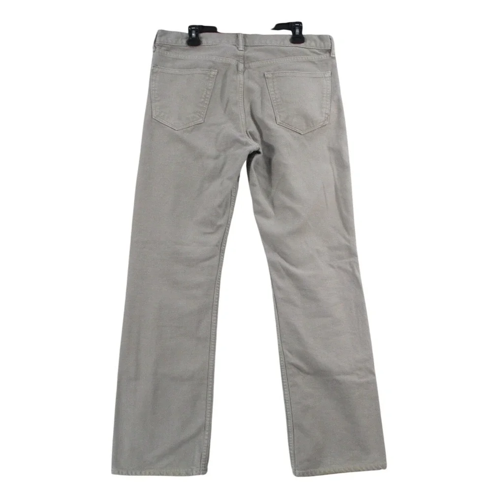 Banana Republic‎ Mens Straight Fit Gray Twill Pants Jeans 34x32